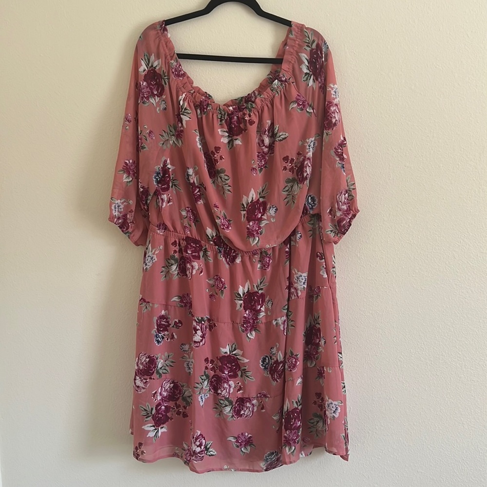 Lane Bryant Off the Shoulder Floral Dress